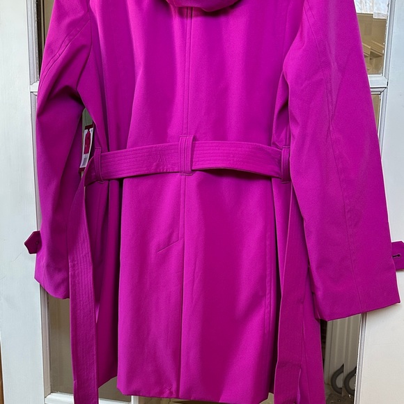 London Fog Women's Fuchsia Trench Coat - Picture 5 of 5